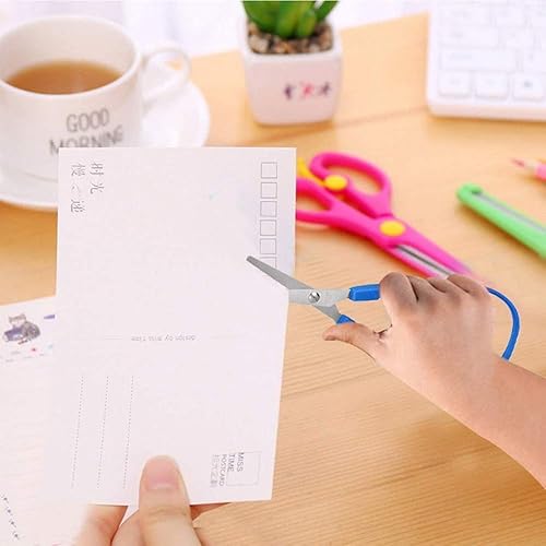 Miniatura 7 de Tijeras de bucle para niños y adolescentes, tijeras de entrenamiento preescolar, adecuadas para necesidades especiales de niños y adultos (paquete