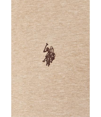 Image of U.S. Polo ASSN. Men's Solid V‑Neck T-Shirt, Khaki Heather, XX-Large