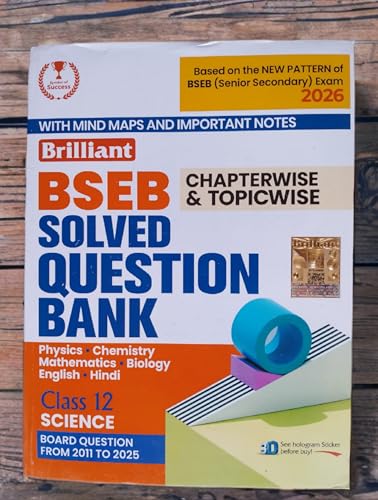 Image of Brilliant Bihar Board Question Bank Class 12 Science (English Medium) Chapterwise & Topicwise Along With Mind Maps&Important Notes 2024