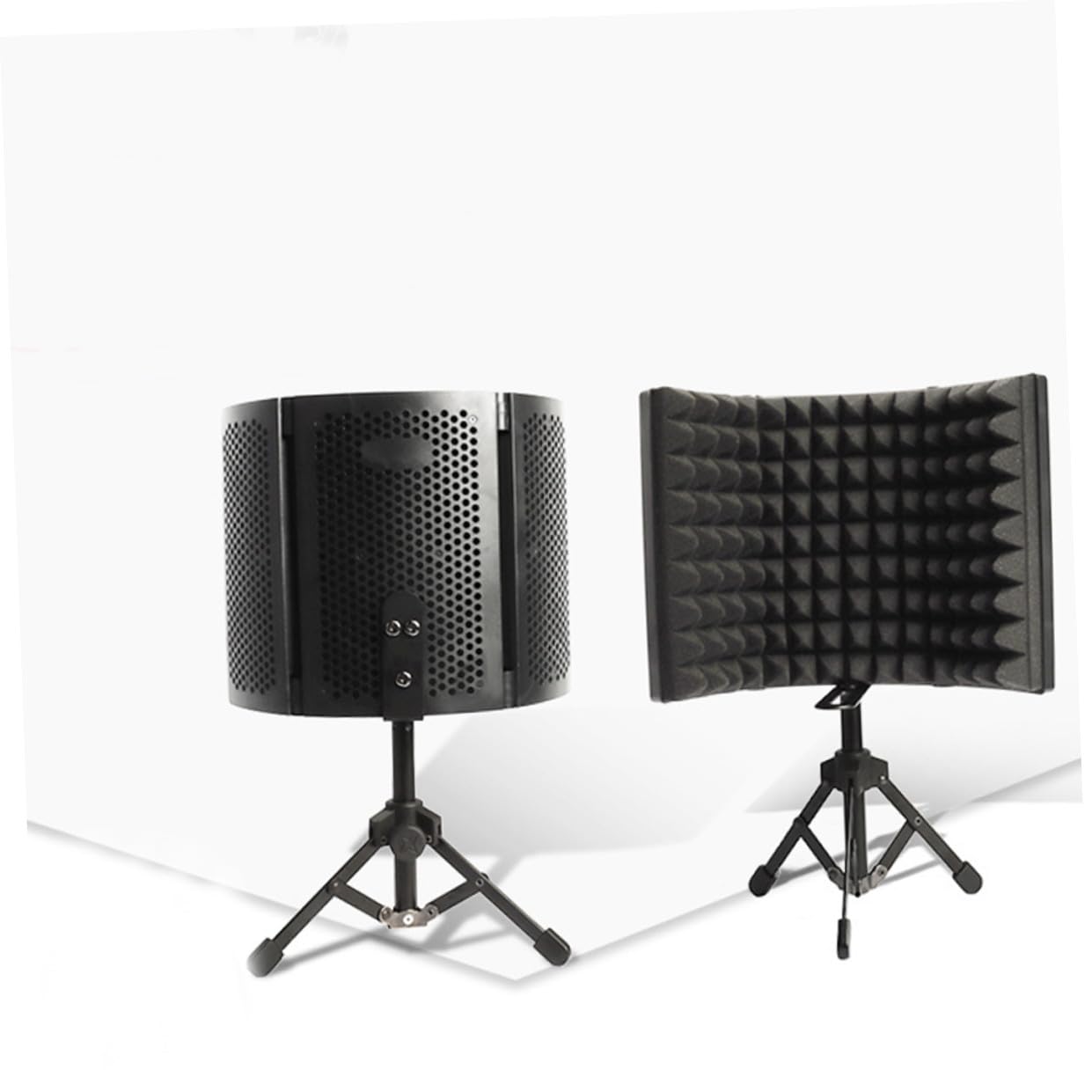 GALPADA Mikrofon Popfilter mit Windschutz aus Schwamm und Metall Einfache Installation Drei Stück Kombination für Studioaufnahme und Computeraufnahme