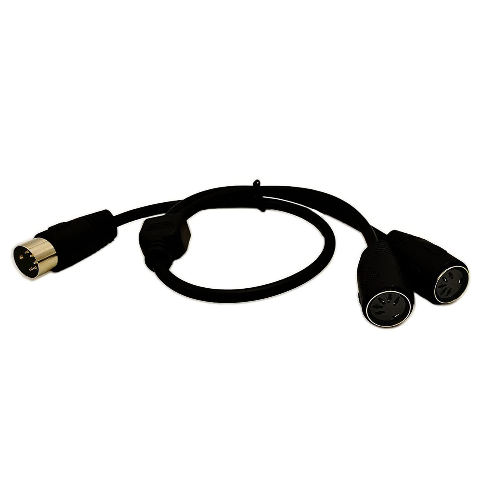 Kangnice Sync Cable Male to Female DIN 5-Pin Splitter Y Adapter Cable 1 to 2 Extension Cord Wire