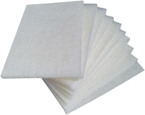 Paquete de 10 almohadillas blancas de primera calidad de uso general de 6 x 9 pulgadas, para raspado, raspado, lijado, preparación de imprimación de