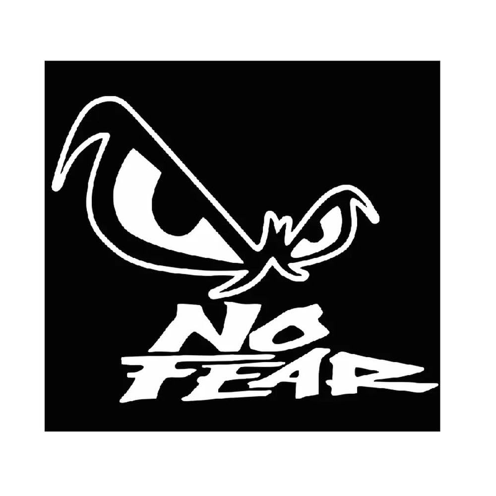 Eye No Fear Car Sticker Waterproof Auto Decors On Car Body Bumper Rear(White,20CM X 16CM)