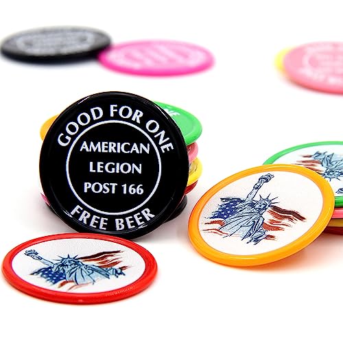 MARRILYTON 200 PCS Custom Plastic Chips, Full-Color Print Your Own Design and Text, Personalized Gift for Chess and Casino Player (Rose Red)