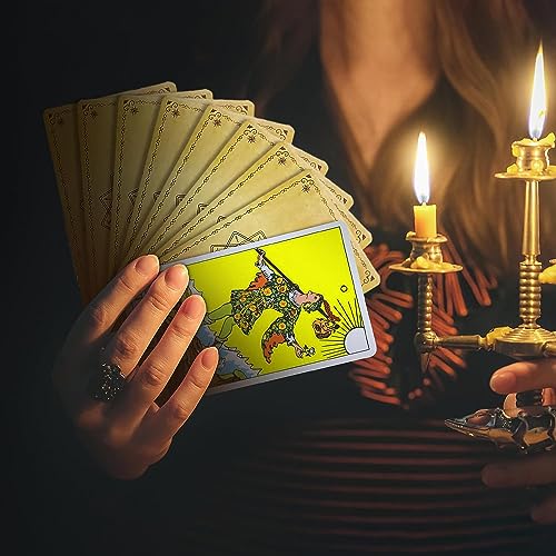 Image of DIANZHU Tarot Card Game Deck, 78 Tarot Cards with Guidebook, Classic, Durable, Unisex, Age 14+