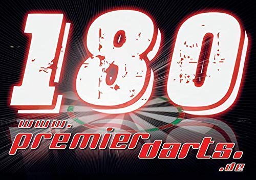 Premierdarts Plaque de 180, Rouge, Lot de 10 Cover
