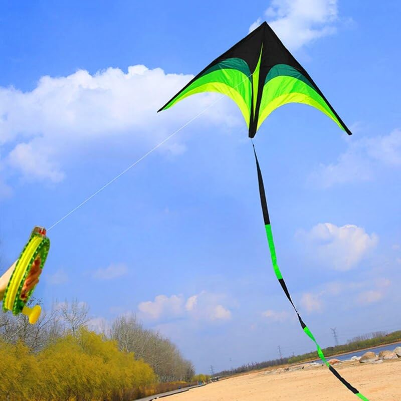 Delta Kite with Tail - Dynamic Green, Black, and Lime Yellow Design for Sky-High Adventures (B0CW1VWDXM) Amazon Price History, Amazon Price Tracker
