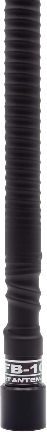 Comet HFB Series Base-Loaded HF Mono-Band Antenna with SO-239 Connector – 6M, 10M, 15M, 17M, 20M, 40M, 80M Options – 250W SSB Black Anodized Finish – Two-Section Assembly (HFB-10)