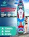 AISUNSS SUP Board 10.6Ft All Around Board Premium iSUP, Yoga Board with SUP Accessories Include Non-Slip mat, Waterproof Phone Bag, Double Action Pump, Adjustable Aluminum Paddle (Butterfly SUP)