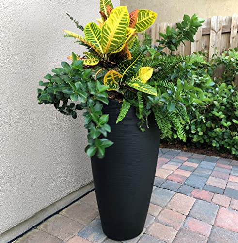 Mayne 8880-B Polyethylene Planter, 16X16, Black #TOP3