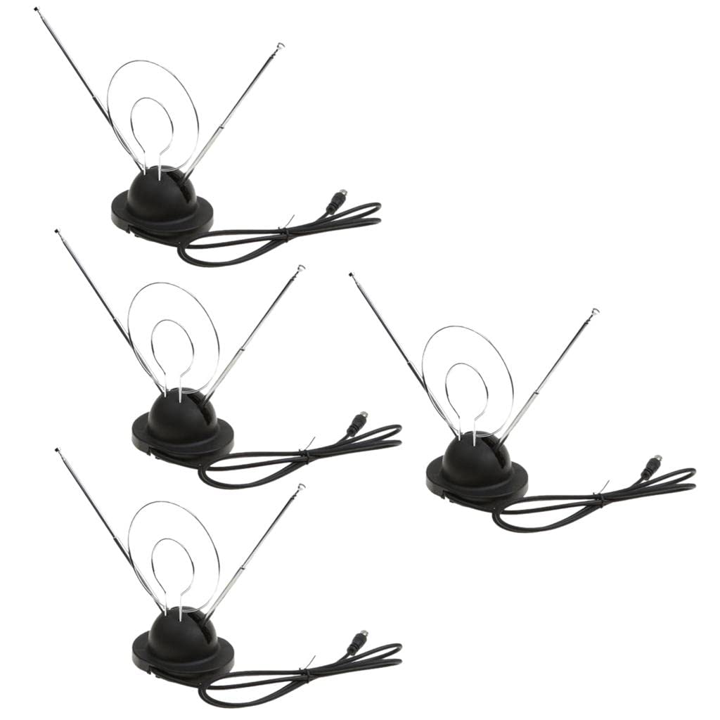 CLUB BOLLYWOOD 4X Universal Indoor Rabbit Ear Tv Antenna for HDTV VHF Uhf Dual Loop Coaxial | Consumer Electronics | Tv Video & Home o | Antennas & Dishes