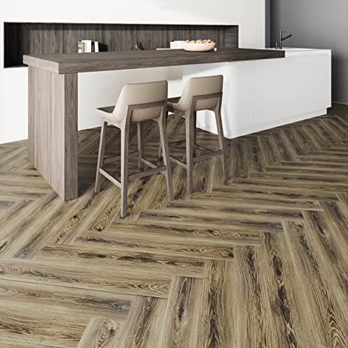 Stickyart Peel And Stick Floor Tile Wood Vinyl Flooring Rustic Oak Wood Flooring Planks 6"X36" Light Brown Self Adhesive Natural Wood Grain Vinyl Flooring For Bathroom Kitchen Waterproof 4-Piece #TOP2