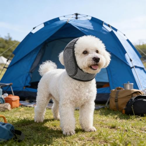 Hunde Ohrenschützer Lärm, Ohrenschutz Für Hunde Wind, Gehörschutz Hund Silvester, Umwicklung Mit Schalldämmung, Kopfhörer Für Geräuschblockierung Beruhigung Winter Baden Trocknen