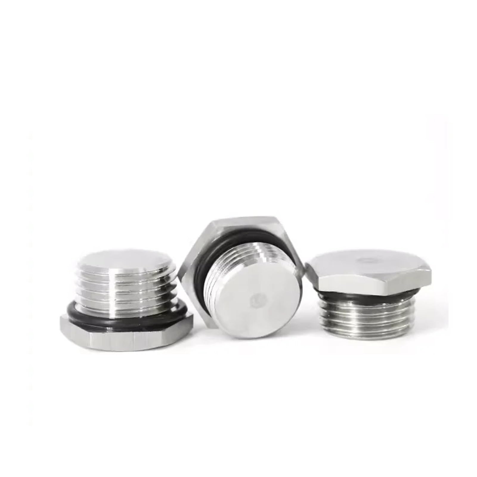 1PC M22x1.5 Metric Male Thread 304 Stainless Steel Sealing Ring Hex Head End Cap Screw Pipe Fitting