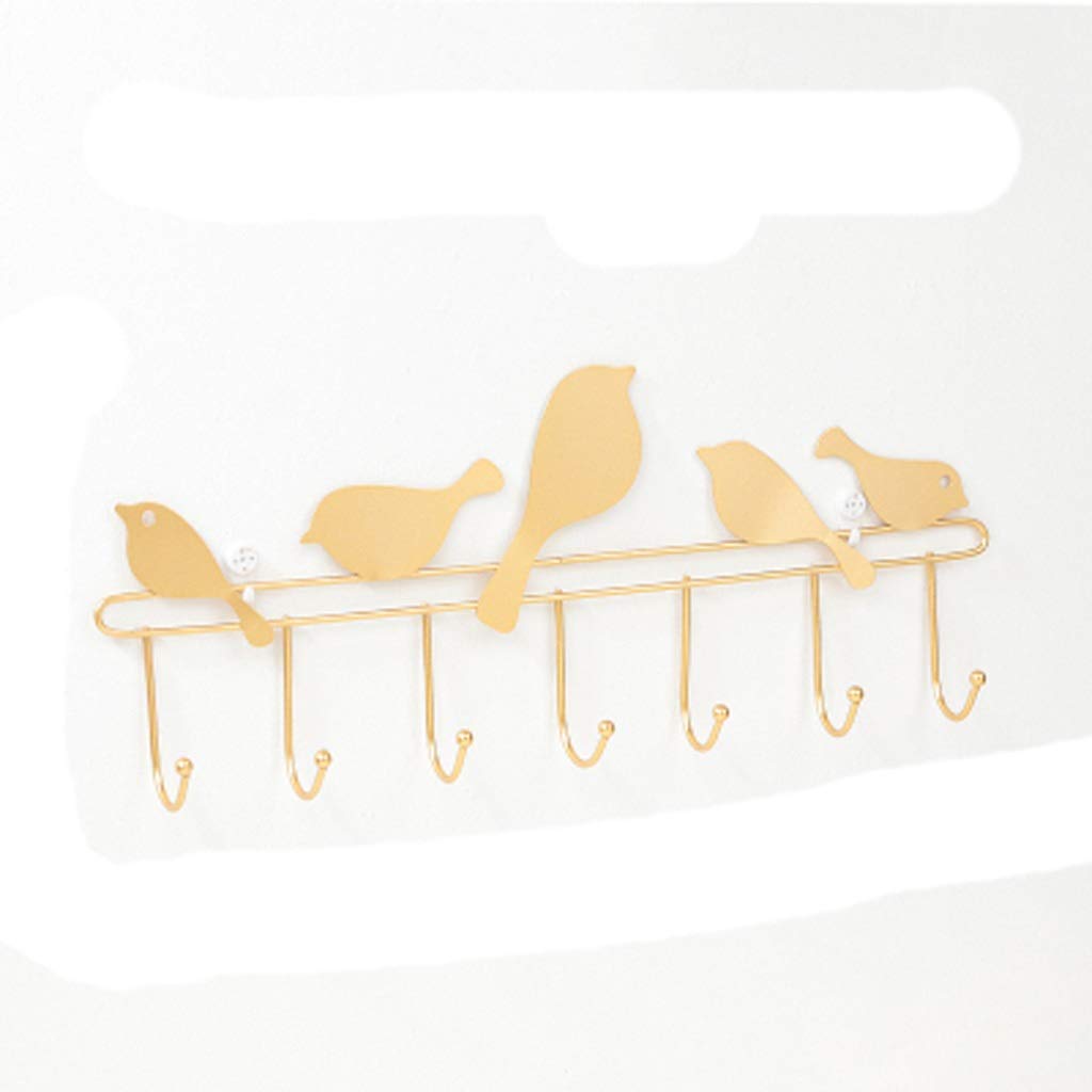 MRKU Coat Rack with Hooks Hanging Hanger Hats Bags Holder Tie Scarf Key Iron Wall Clothes Towel Shelf