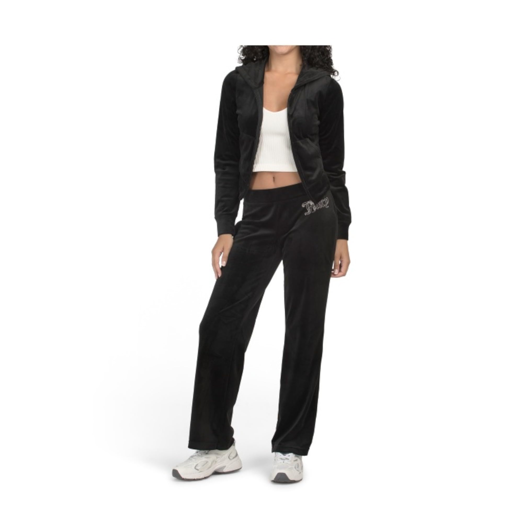 Juicy Couture Hallow Bling - Pantalones deportivos de terciopelo para mujer