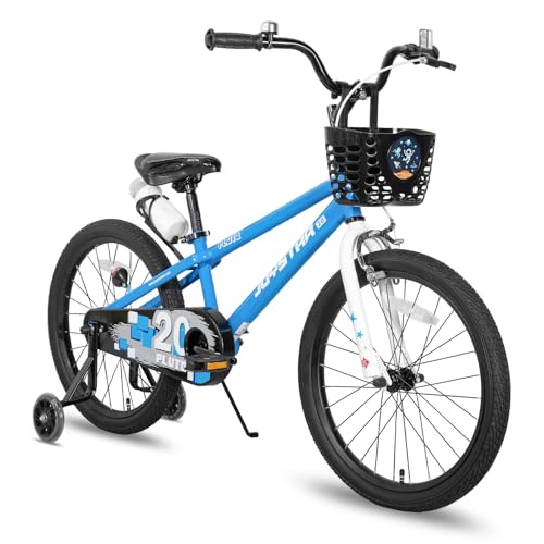 JOYSTAR Pluto 20 Pulgadas Bicicleta Infantil para niños y niñas de 7 a 11 años. Bicicleta Infantil de 20 Pulgadas con Kickstand y Canasta. Azul Azul