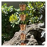 Disfrute espiritual: cuando llueve, puede disfrutar de la exhibición de la cascada como una cadena de lluvia. Además, escuchar el relajante sonido de chimes de viento es ideal cuando sopla el viento. En resumen, se puede utilizar para múltiples propósitos.