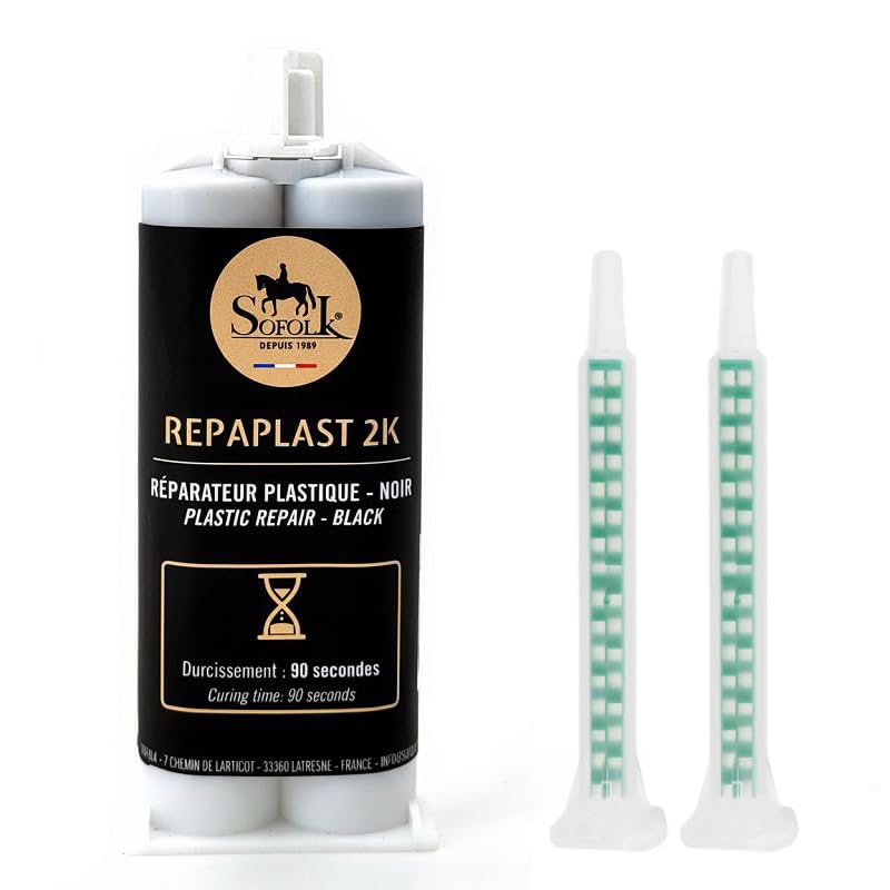 SOFOLK - Paragolpes, tablero de instrumentos, ABS/PVC - Alta resistencia, secado rápido, reparación duradera