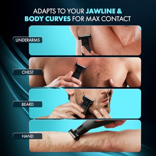 Image of Ikonic Me 6-in-1 Master Stroke Personal Groomer for Men | Beard & Body Trimmer | Dual Blade Technology | 30 Flexible Head | 60 Min Cordless Runtime