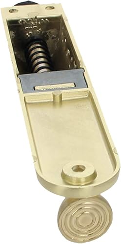 Miniatura 3 de MroMax Tope de puerta Kickdown con resorte con pedal de pie para topes de puerta, 6.142 in/6.14 "de longitud, dorado, 1 unidad