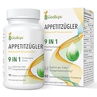 Natürlicher Appetitzügler für Frauen – Glucomannan aus Konjakwurzel mit Grüntee, Cayennepfeffer, Vitamin B6 & B12 – Vegan, Zusatzstofffrei (90 stück (1er Pack))