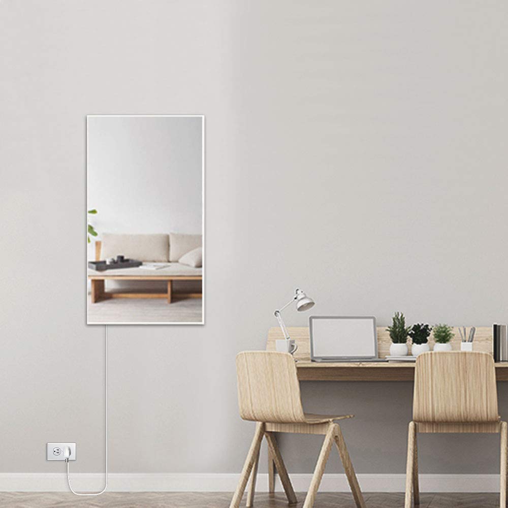 Amazon.com: WarmlyYours Ember Mirror Infrared Radiant Electric Space Heater  Panel, Dual Connection, 600W, 35x24 : Home u0026 Kitchen