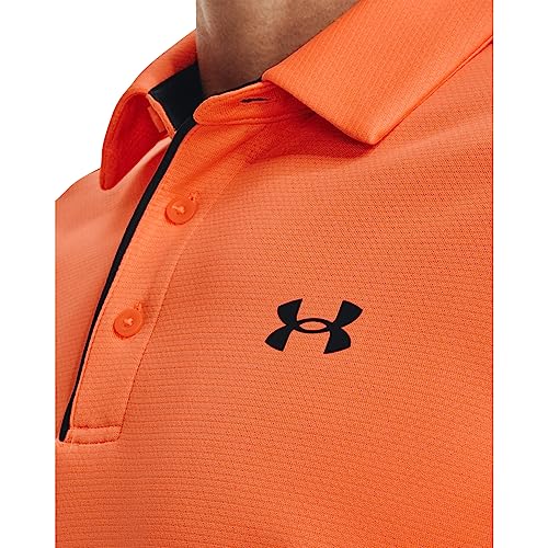 Under Armour Men's Tech Golf Polo , (866) Orange Blast / / Black , Large Tall #TOP2