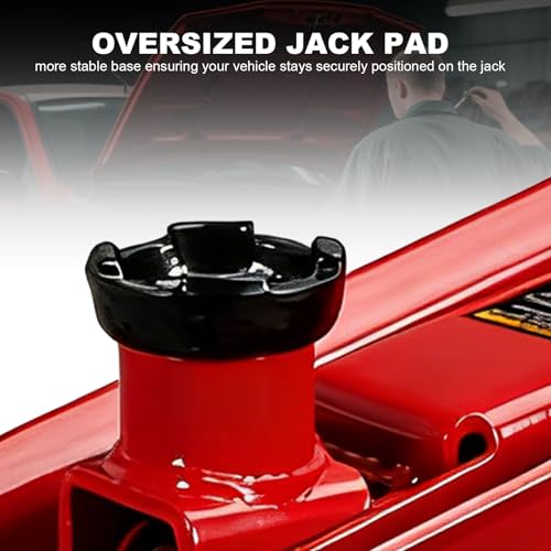 Image of BIG RED T83006 Torin Hydraulic Trolley Service /Floor Jack with Extra Saddle (Fits: SUVs and Extended Height Trucks): 3 Ton (6,000 lb) Capacity, Red