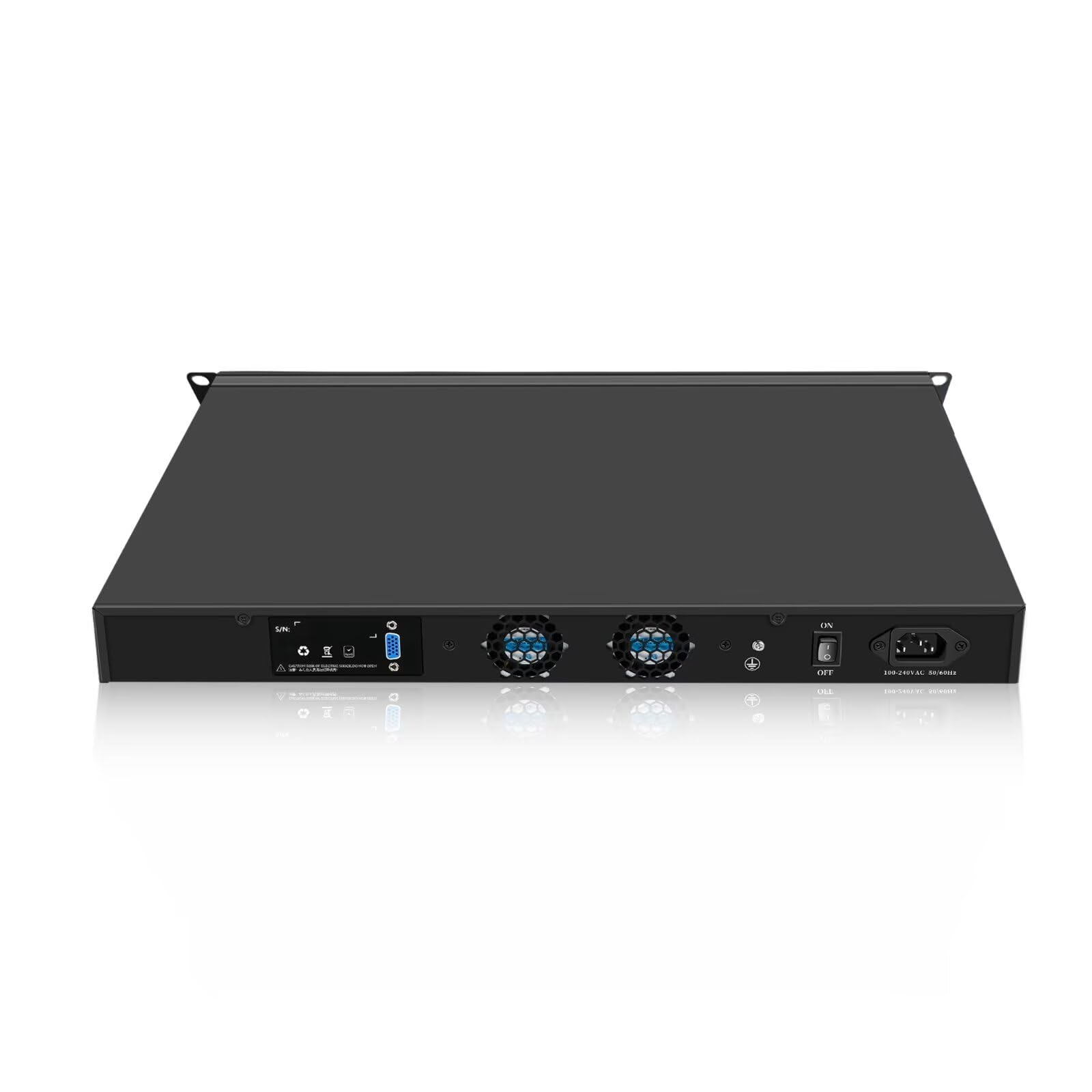 SJRC 1U Rackmount Firewall Appliance 989 Core i5 3320M, Dual SFP+ 10GbE Router PC Support OPNsense, 19 Inch Network Security Hardware with 8GB RAM 128GB SSD, VGA, 6 x LAN, COM