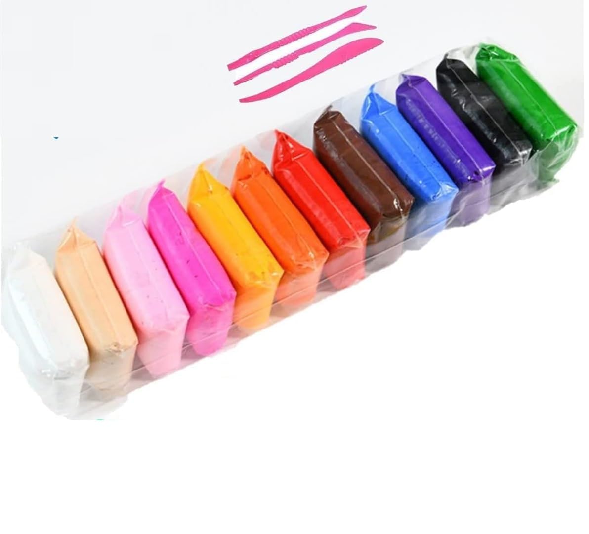 12 PCS Air Dry Modeling Clay with 1 PC Magic Swing Ball Combo Pack | 12 Color Soft Clay Set with 3 Sculpting Tools | DIY Art & Craft Kit | Wrist Swing Ball Toy | Birthday Return Gift for Kids-image-21