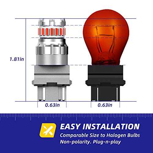 AUTOONE 3157 LED Bulbs Red LED Brake Tail Lights 3056 3156 3156A 3057 4057 4157 Light Bulbs - Thumbnail 4