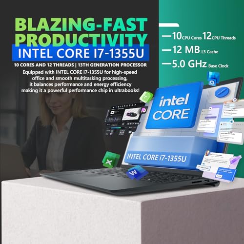 Dell 15 Touchscreen Laptop Computer Intel Core i7 15.6" miniatura 2