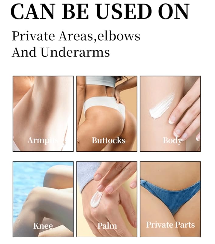 Miniatura 8 de 2Pcs Crema para Aclarar Axilas y Partes ntimas 50G, Para Piel Entrepierna, Manchas, Piernas, Cara Axilas, Rodillas, Cuello