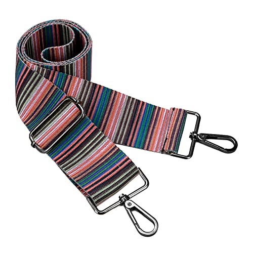 Image of ZOOEASS Nickel Buckles Wide Shoulder Strap Adjustable Replacement Belt Gun Buckles Guitar Style Crossbody Bag Strap