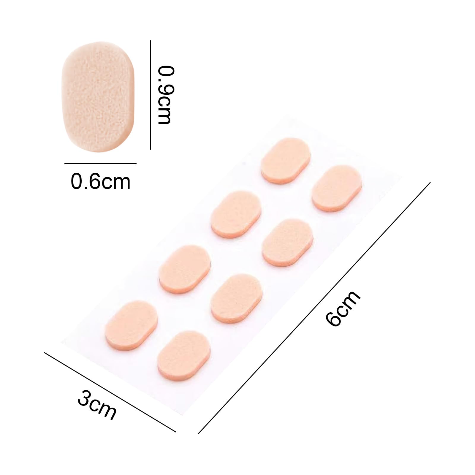 Almohadillas nasales de espuma EVA para gafas, almohadillas de repuesto hipoalergénicas antideslizantes, ultra suaves y ligeras para gafas y gafas de sol, 40 pares