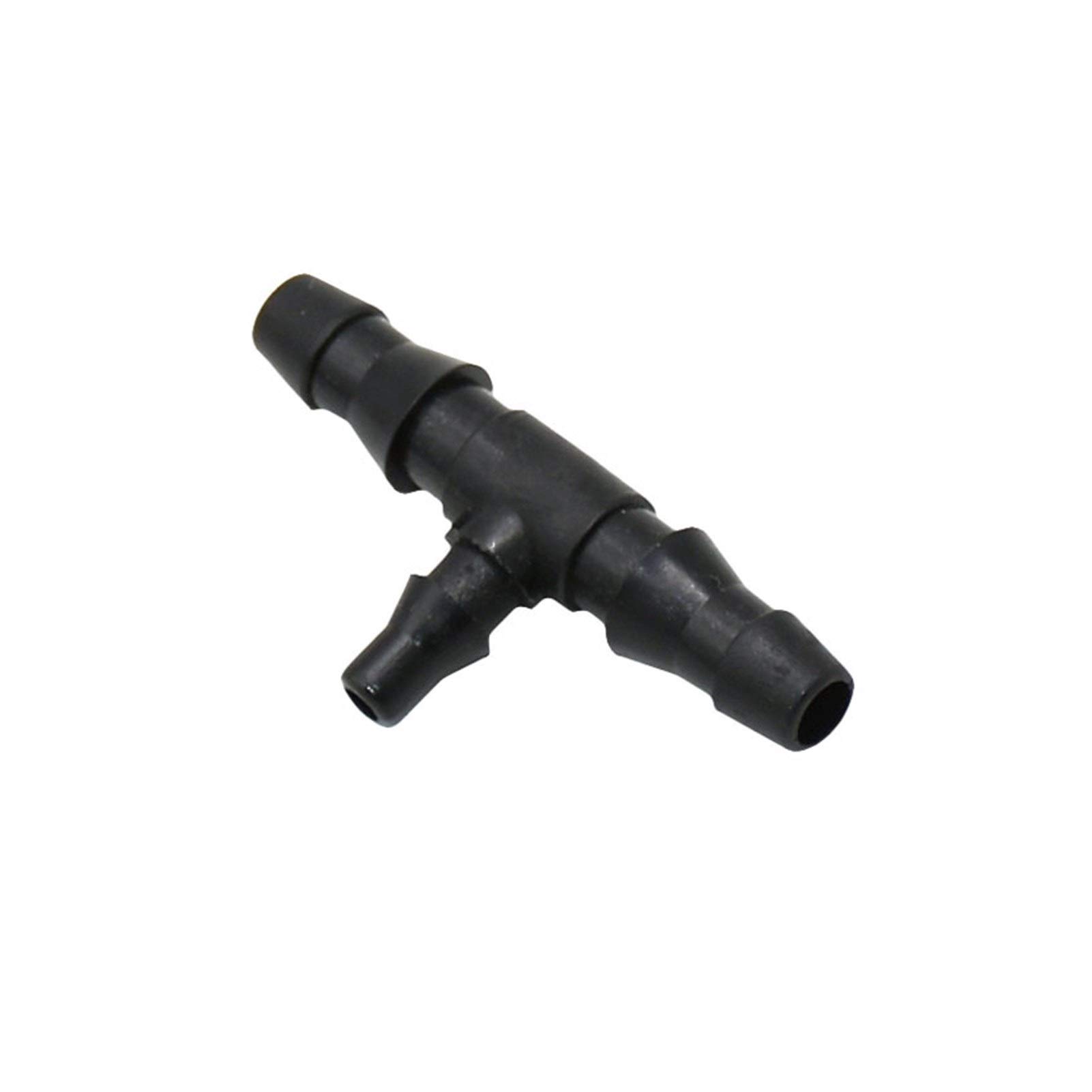 Schlauchverbinder 1/4" bis 1/8" Reduzierender Dreiwege-Wasserteiler 4/7 bis 3/5 Schlauch-Dreiwege-Widerhakenverbinder 15 (Farbe: Schwarz)