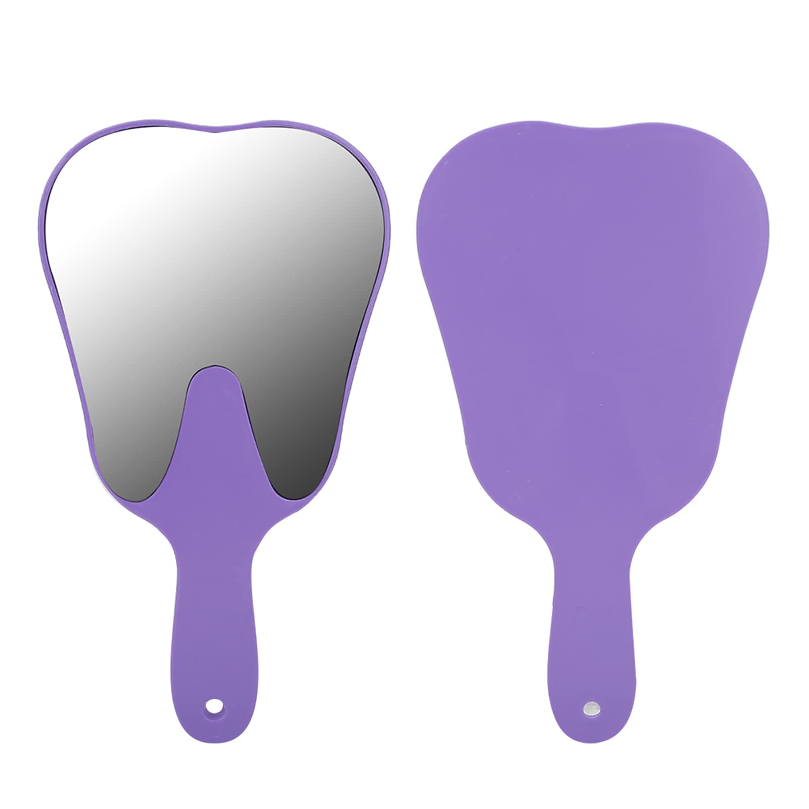 Espejo de Dientes, Espejo de Mano Dental con Mango de Plástico para Higiene Bucal (Púrpura)