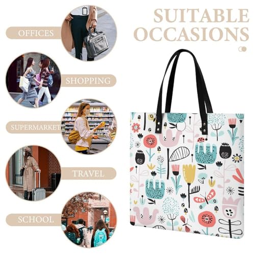 Sac à main cabas à fleurs pour femme évitant le manque de place - 7