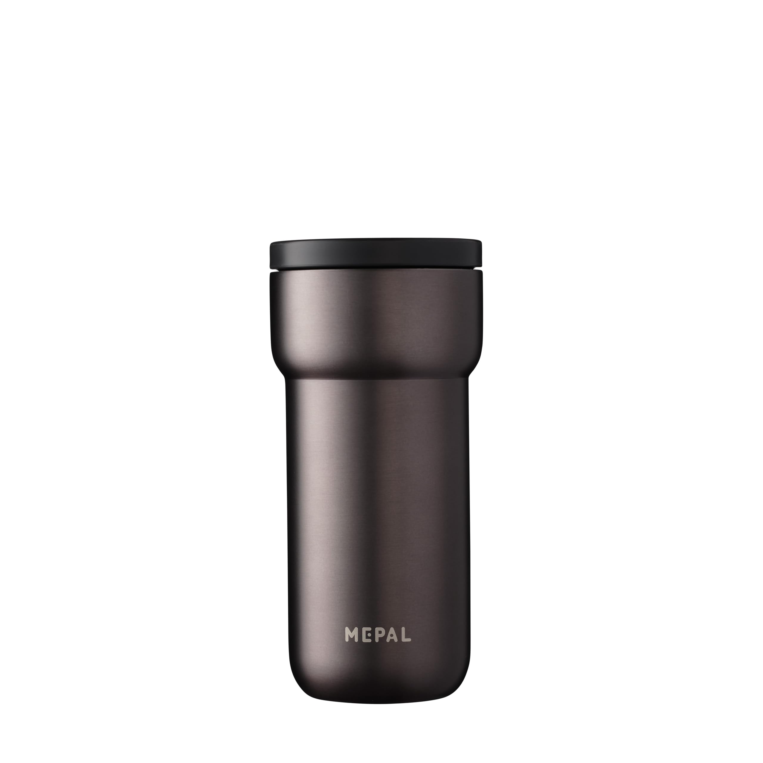 Mepal – Insulated Ellipse Mug – 375 ml Titanium – 4 Hrs Hot & 8 Hrs Cold – Leakproof & Double Wall – Fits Cup Holders