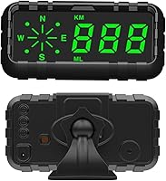 Vista 2 de Kingneed Velocímetro HUD Odómetro Brújula Pantalla Head Up Display GPS Visualización Digital Fuentes Grandes Universal para Todos los Coches