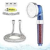 ✅ hacen que el agua dura Softener, Fix hasta la piel seca y pelo: – esta cabeza de ducha con filtrada Bioactive mineral piedras, ayudar a purifica el agua dura, elimina el cloro y productos químicos nocivos, toxinas, metales pesados, un mejor efecto de limpieza, hace que el suavizador de agua, agradable sensación en la piel y el pelo.