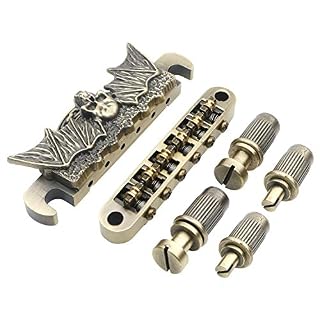 Unxuey Ensemble de cordier et chevalet tune-o-matic en bronze pour guitare électrique Les Paul à 6 cordes - Les Beatles, Paul McCartney, John Lennon, RIngo Starr, George Harrison