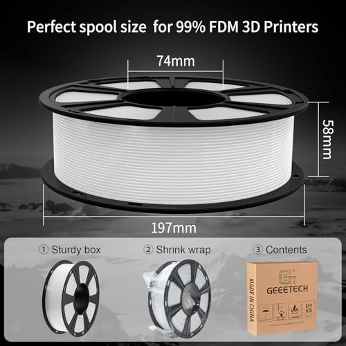 Image of Geeetech PETG Filament 1.75mm, 1 KG (2.2lbs) Spool 3D Printer Filament, High-Toughness, ±0.02mm Accuracy, Neatly Wound & Moistureproof, Non-Clogging Non-Stringing, Fits Most FDM Printers, Pink