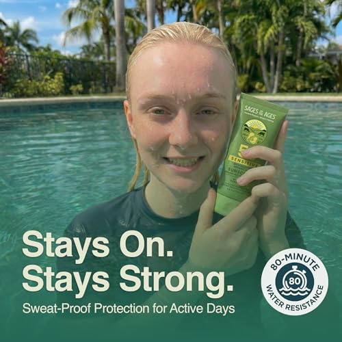 Image of Grass-Fed Tallow Mineral Sunscreen SPF 50 - No White Cast, Non-Nano Zinc Oxide, Reef Safe UVA /UVB, Water Resistant 80 Min, Moisturizing & Soothing with Aloe Vera, Face & Body