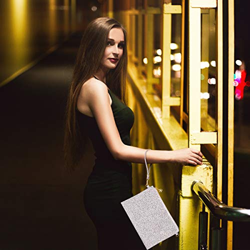 Oulii Fashion Glitter Bag Handbag Party Evening Clutch Shoulder Bag For Women (Silver) #TOP5