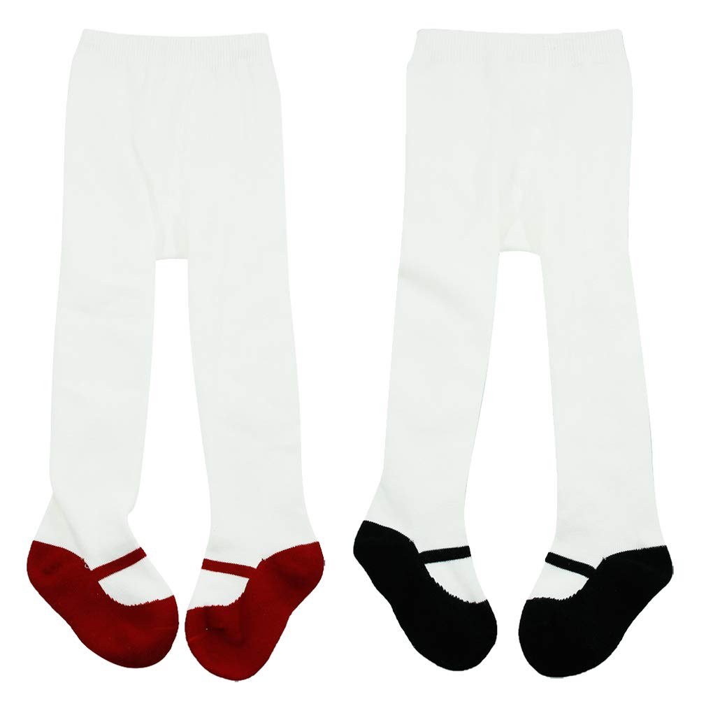 Baby Girl Toddler Tights 6-12 Months, Christmas Infant Shoe Look Walker Toddler Stocks Legging Pants Tights 2 Pairs