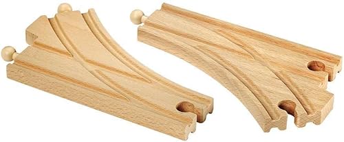 Miniatura 2 de BRIO World - 33346 Pistas de conmutación curvadas 2 piezas de tren de juguete accesorio para niños a partir de 3 años