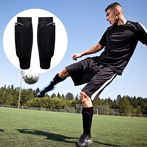 Caneleiras de futebol Jornarshar para jovens adultos, caneleiras deslizam em caneleiras de futebol p