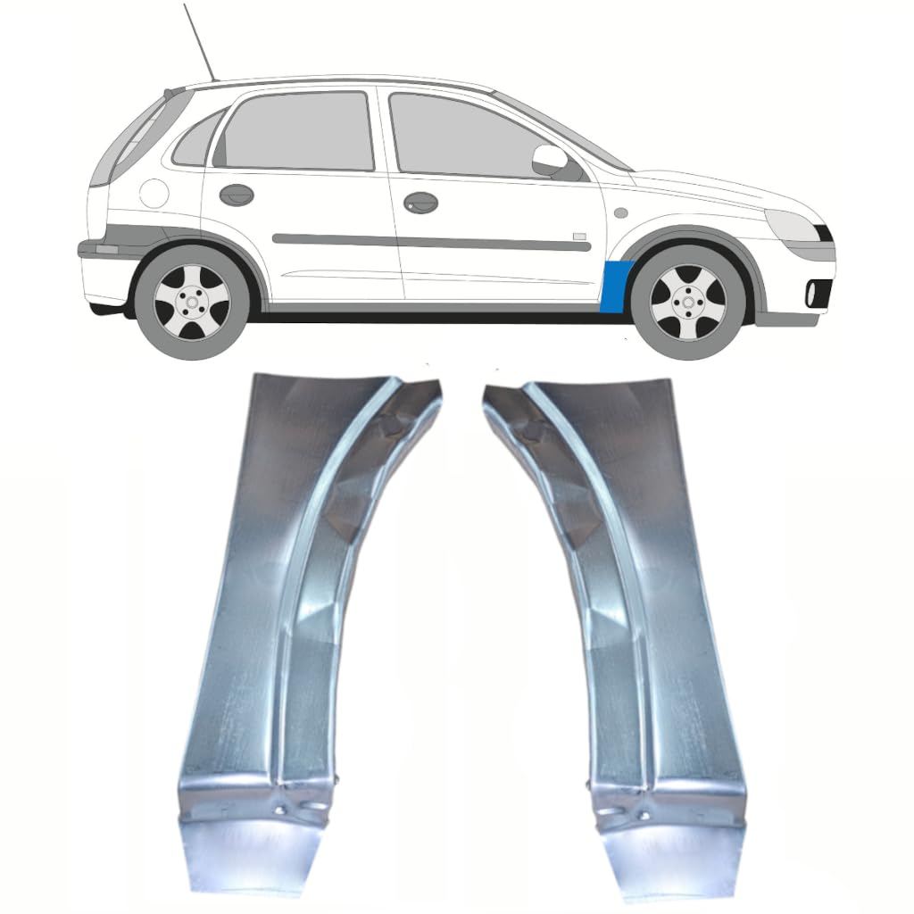 Reparaturblech Kotflügel vorne für Opel Corsa C 2000-2010 / Links+Rechts/Satz